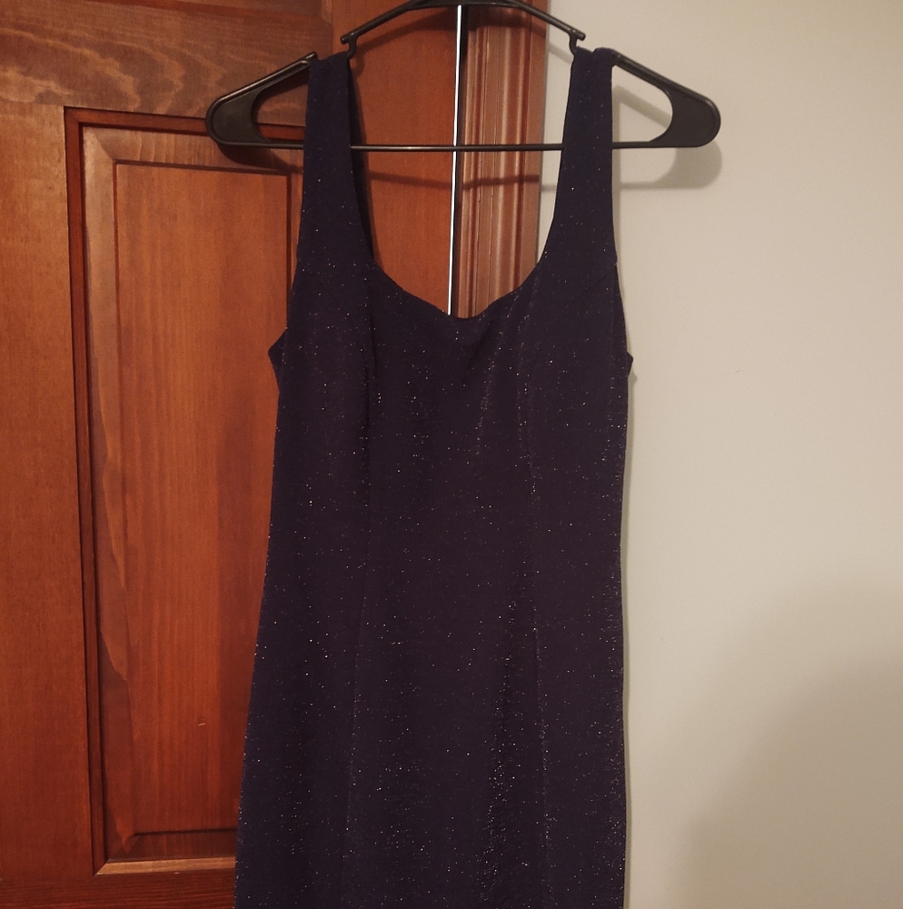 Sequins and hearts navy blue sparkle